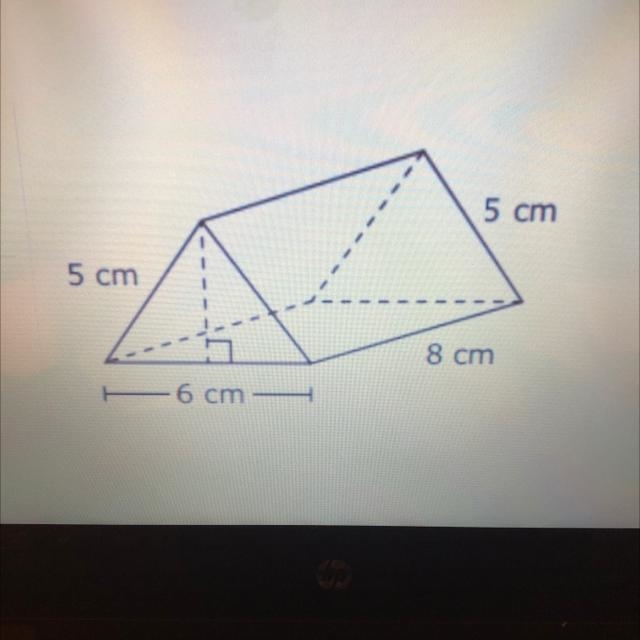 A triangular prism and its dimensions are shown in the diagram. What is the lateral-example-1