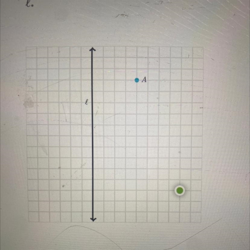 Plot the image of point A under a reflection across line l.-example-1