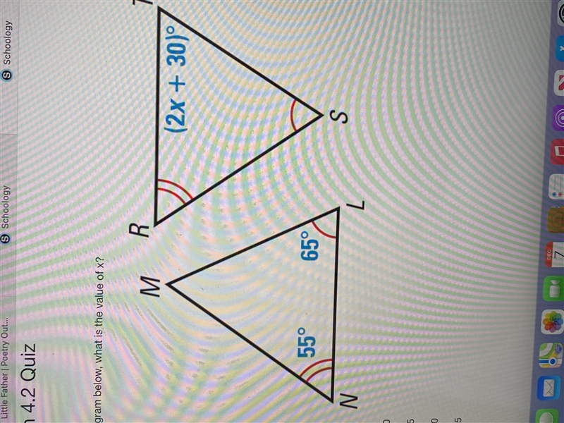 In the diagram below, what is the value of X?-example-1