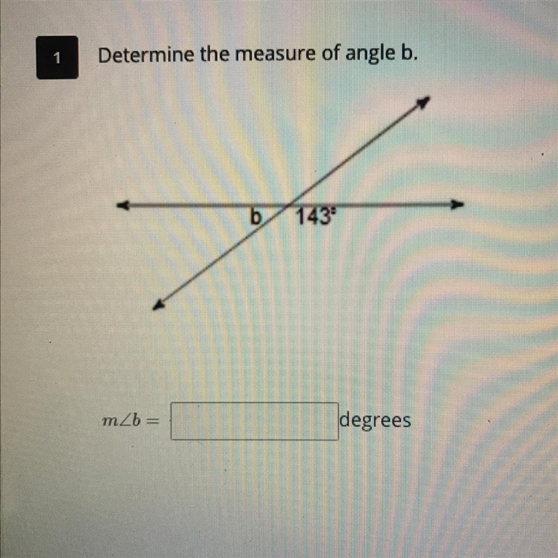 Determine the measure of angle b.-example-1