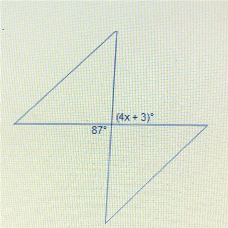 What is the value of X? What is the relationship between the marked angles?: Linear-example-1