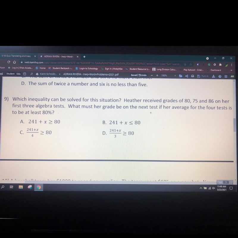 Please help me quick please solve in inequality form-example-1