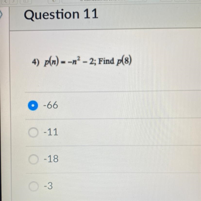 Answer is -66 but show the work of how you got that answer-example-1