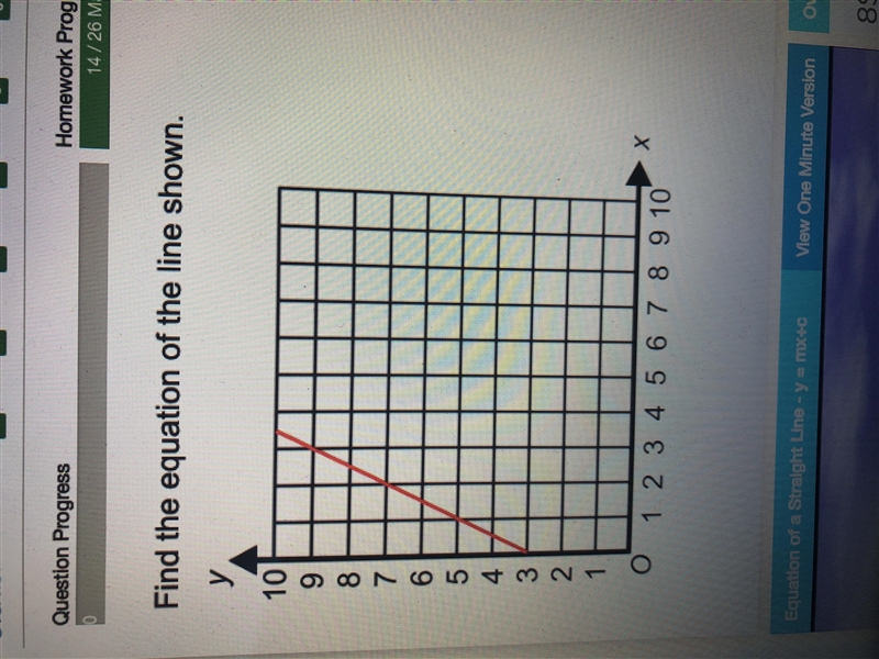 Find the equation of the line shown-example-1