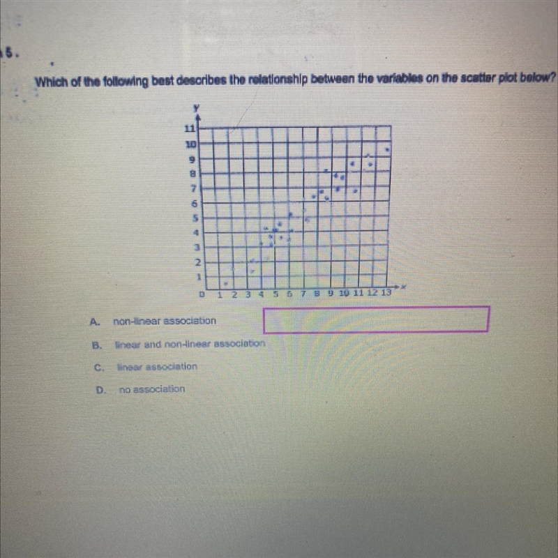 Which of the following best describes the relationship between the variables on the-example-1