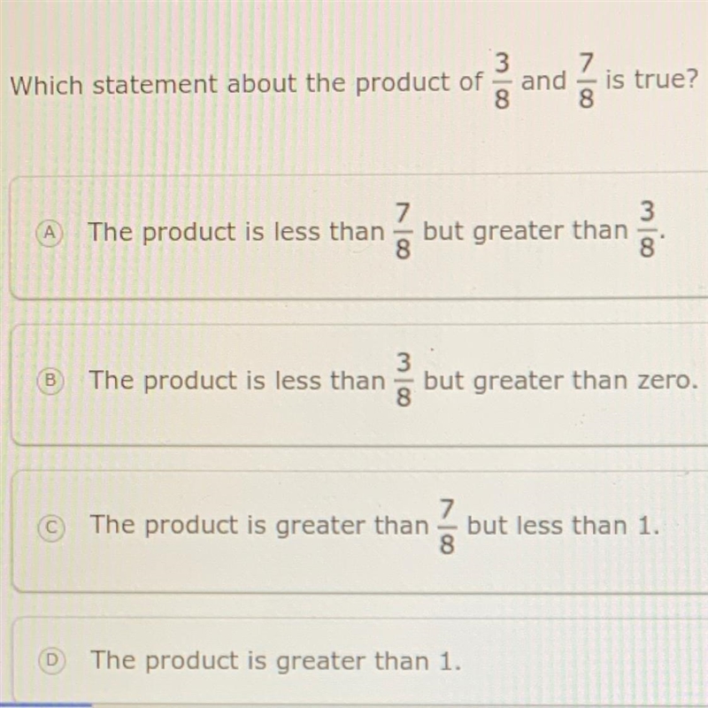 What is the product of 3/8 and 7/8-example-1