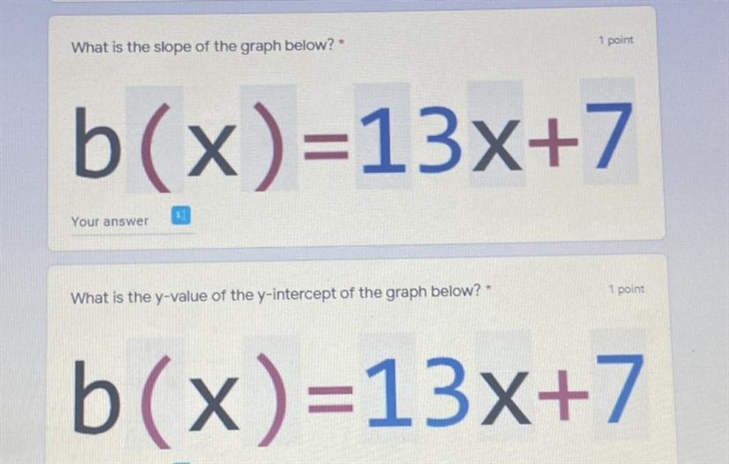 What is the slope of the graph below?? And what is the y-value of the y-intercept-example-1