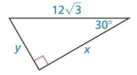 In the Special Right Triangle below, solve for the value of y. Y = _____ (keep your-example-1