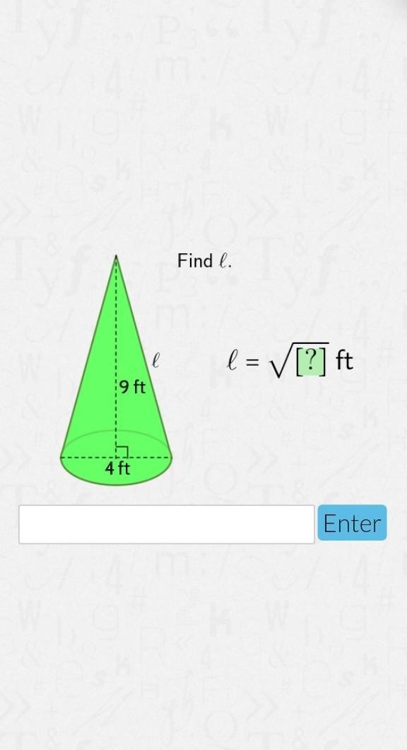 Find l of the following cone ​-example-1