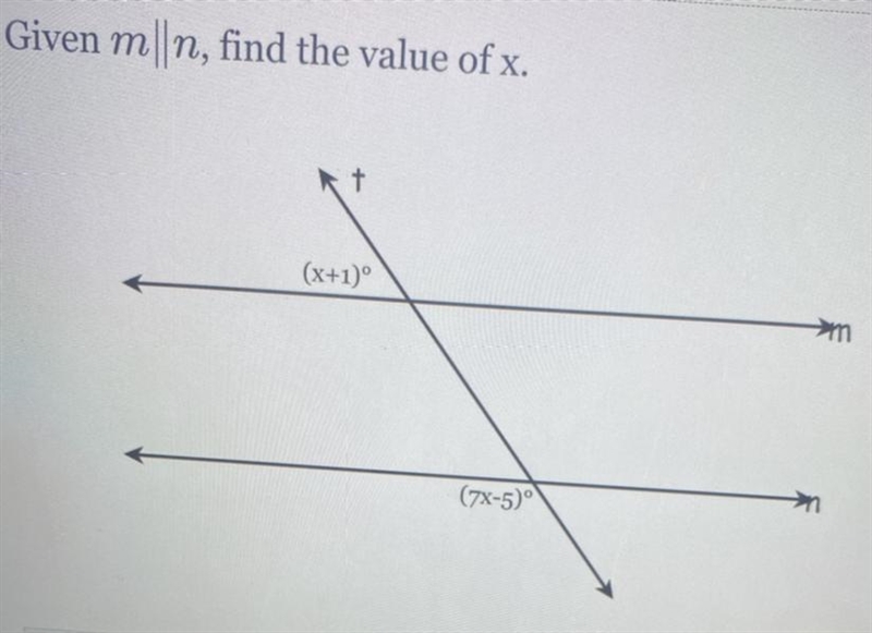 Given m || n find the value of x-example-1