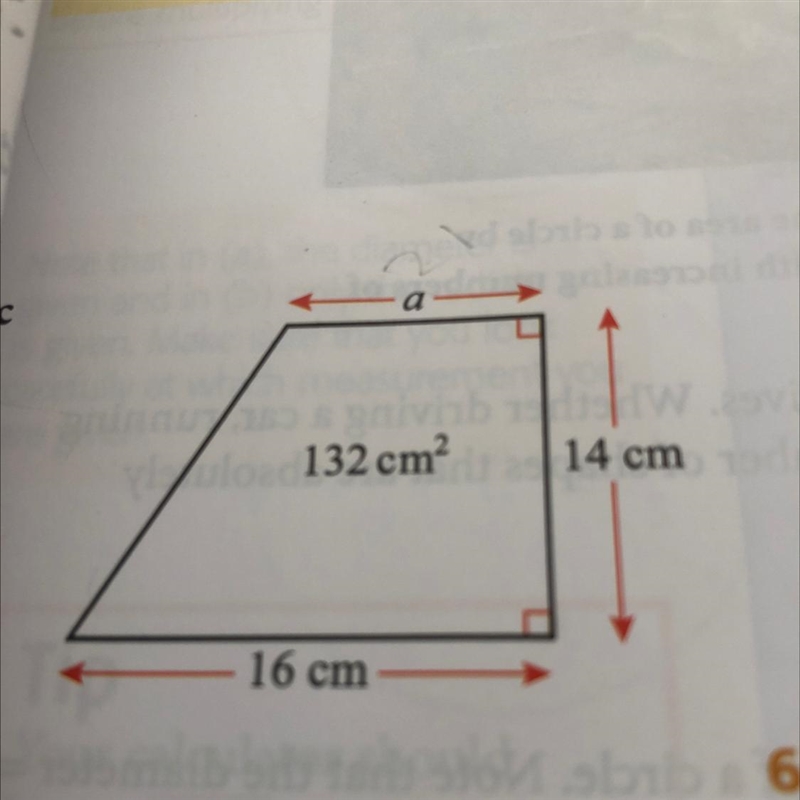 the area of a Trapezium is 132 cm². Its height is 14 cm the larger parallel side is-example-1