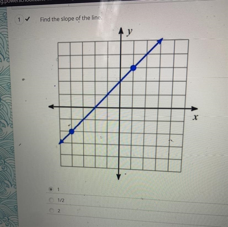 How do i find the slope of this line?-example-1