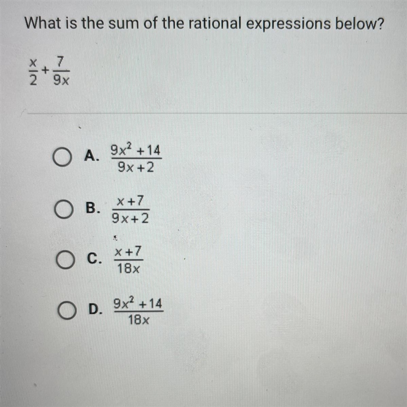 What is the sum of the rational expression below?-example-1