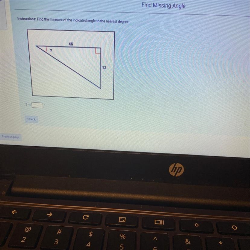 Find the measure of the indicated angle to the nearest degree-example-1