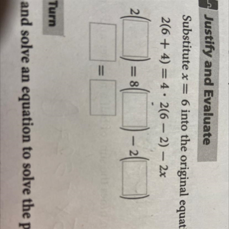 Substitute x=6 into the original equation-example-1