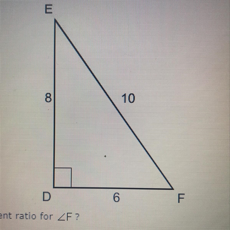 What is the tangent ratio for • 4/3 • 5/4 • 5/3 • 3/4-example-1