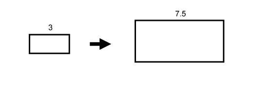 What scale factor was applied to the first rectangle to get the resulting image? Enter-example-1