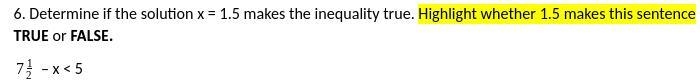 I'm a 6th grader please help with this inequality math question! I provided a screenshot-example-1