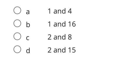 Which of these leg lengths on a right triangle would create a hypotenuse length of-example-1