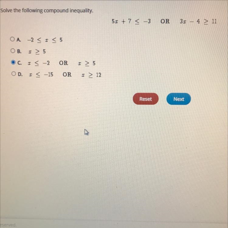 Solve the following compound inequality-example-1