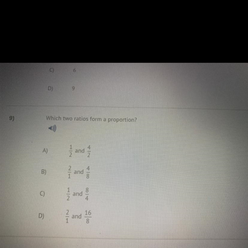 Which two ratios form a proportion ?-example-1