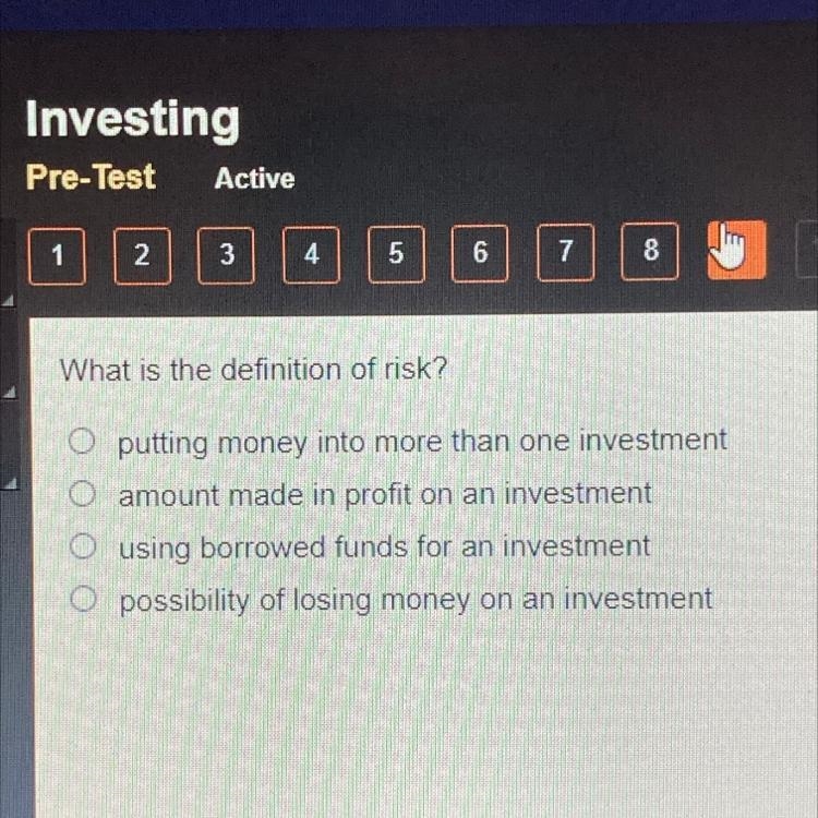 What is the definition of risk ?-example-1