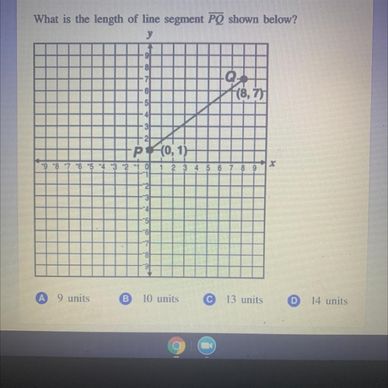 What is the length of line segment PQ shown below?-example-1