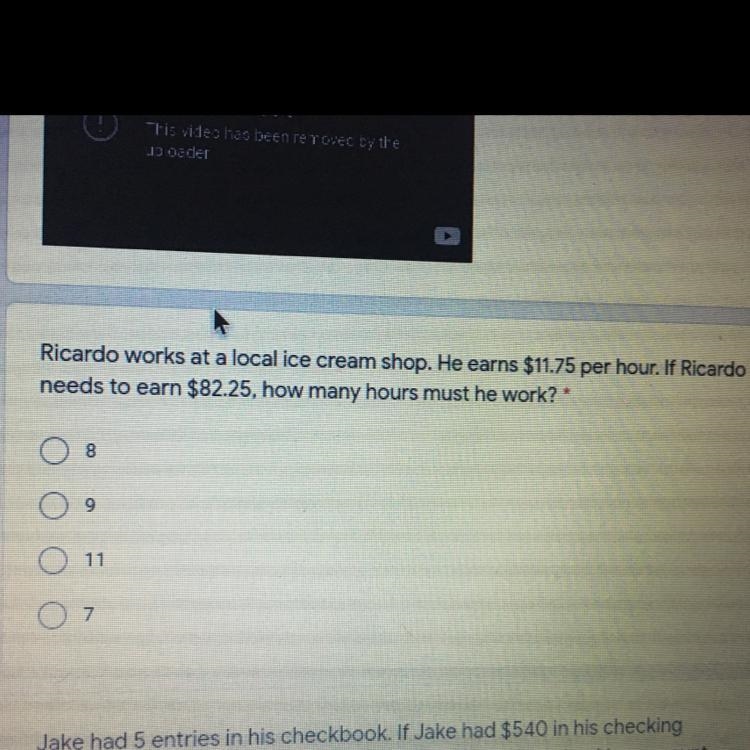 Ricardo works at a local ice cream shop. He earns $11.75 per hour. If Ricardo needs-example-1