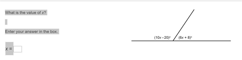 What is the value of x? Enter your answer in the box. x =-example-1