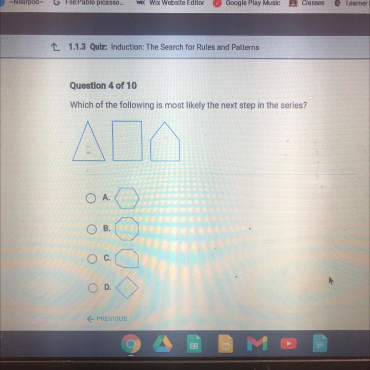 Question 4 of 10 Which of the following is most likely the next step in the series-example-1