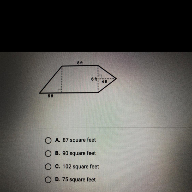 Help pls. Khalif is sawing boards to make a deck. What is the area of the deck?-example-1