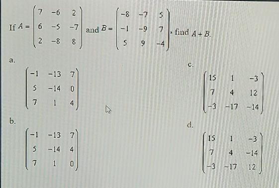 Please select the best answer from the choices provided A B C D​-example-1