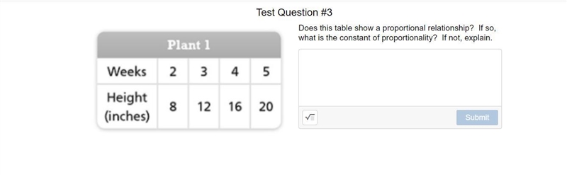 Does this table show a proportional relationship? If so, what is the constant of proportionality-example-1