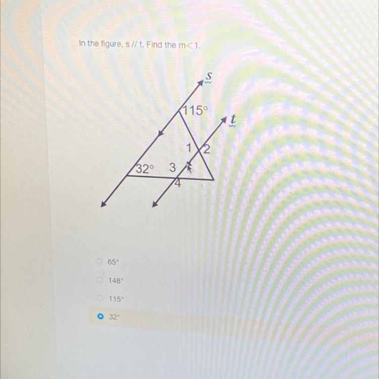 In the figure, s // t. Find the m<1-example-1