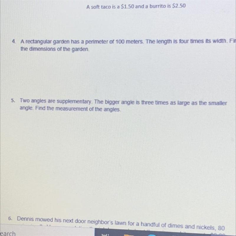 two angles are supplementary. the bigger angle is three times as large as the smaller-example-1