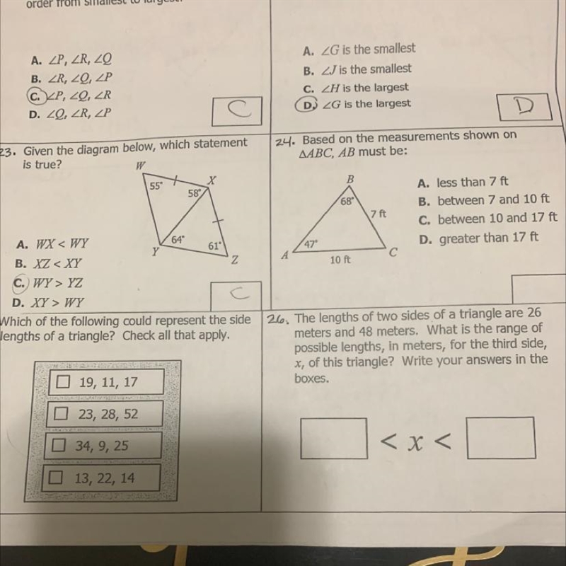 Please help me answer 23, 24, 25 and 26!!!-example-1