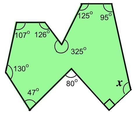 Work out the value of the missing angle x-example-1