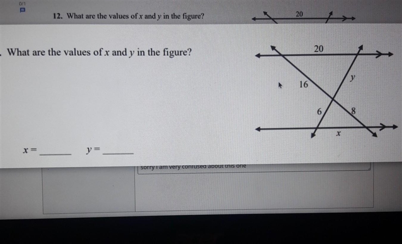 What are the values of x and y​-example-1