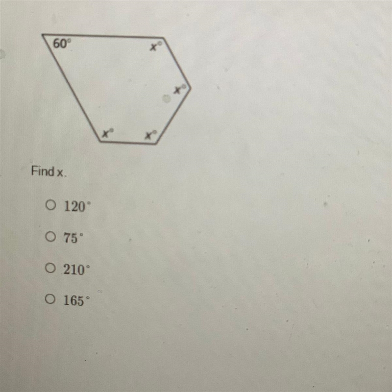 Find x please. Pick any of the choices-example-1