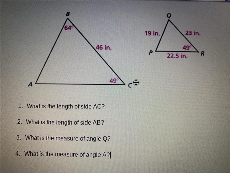 These parallelograms below are similar.-example-1