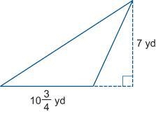 What is the area of the triangle in square yards?-example-1