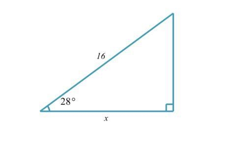 Solve for x in a triangle. Round your answer to the nearest hundredth-example-1