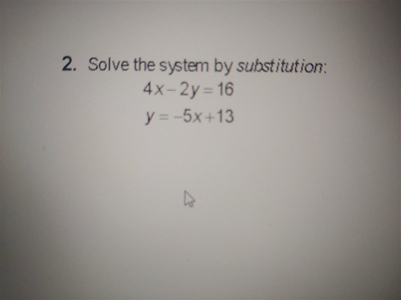 Help me pleasee. Solve the system by substitution-example-1