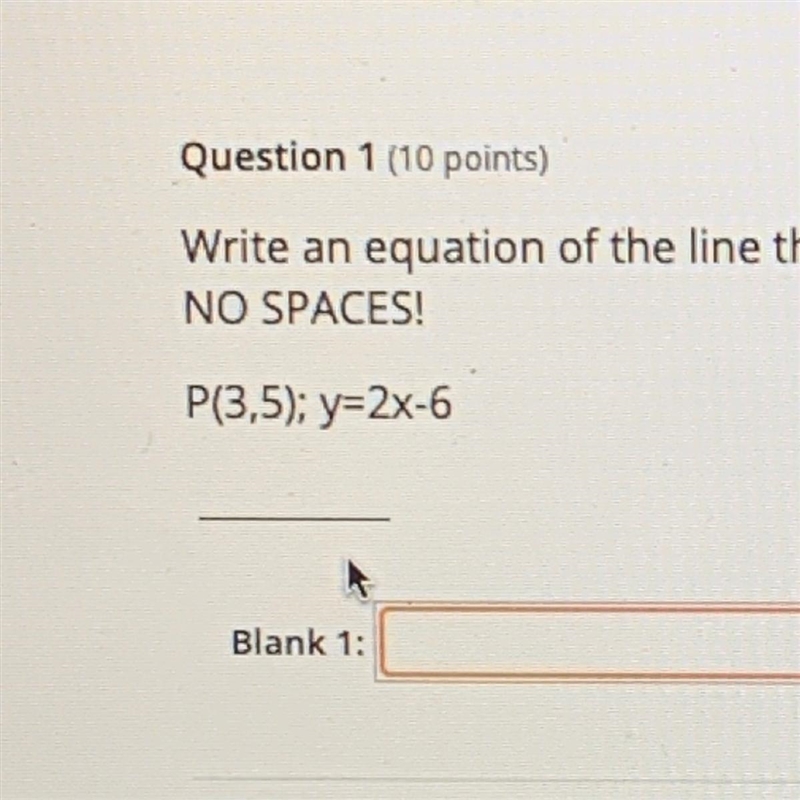 HELP PLEASE ITS JUST ONE QUESTION write an equation of line that passes through point-example-1