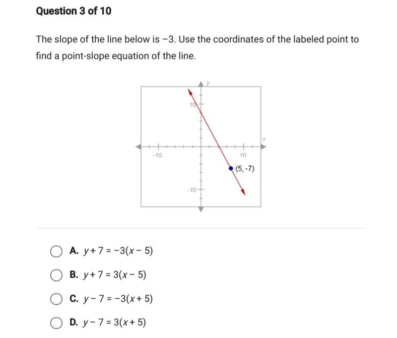 HELP! PLEASE!!! 50 POINTS!!! The slope of the line below is -3. Use the coordinates-example-1