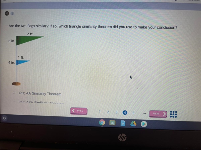 Answers: yes AA similarity theorem, Yes ASA similarity theorem, Yes SAS similarity-example-1