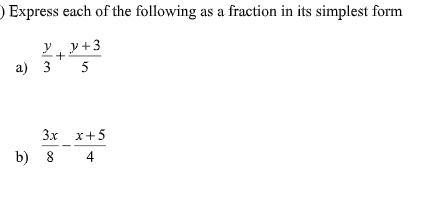 Express each of the following as a fraction in its simplest form if u answer for points-example-1