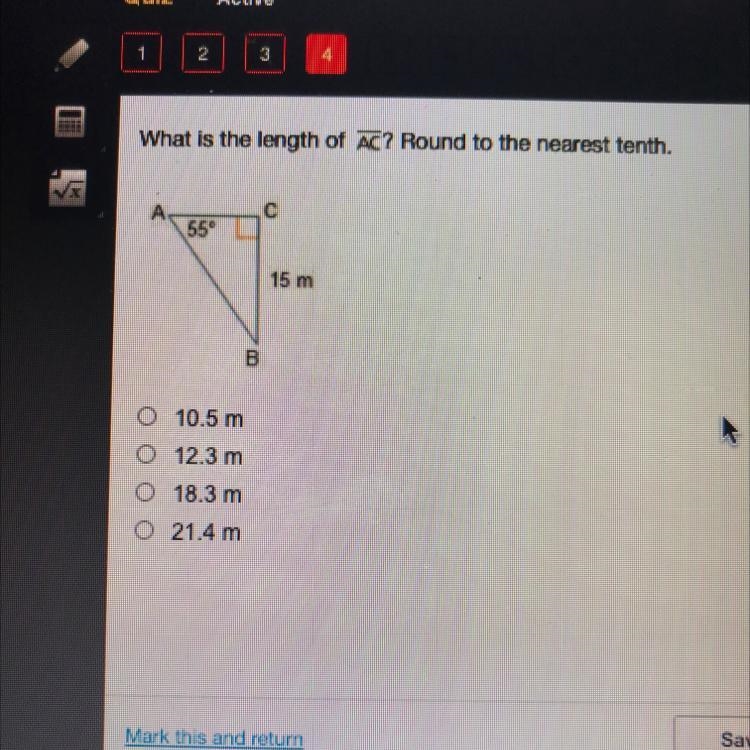 What is the length of Ac? Round to the nearest tenth.-example-1