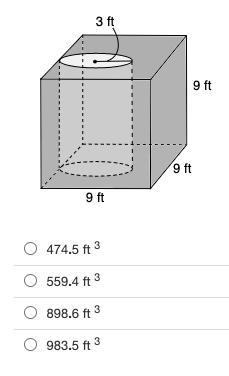 Identify the volume of the composite figure. Round to the nearest tenth.-example-1