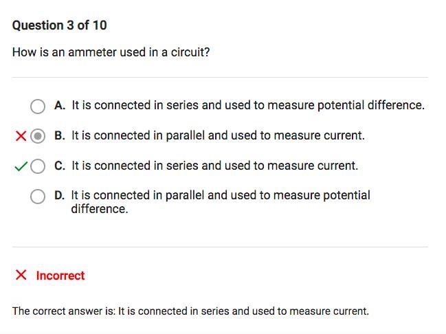 How is an ammeter used in a circuit?-example-1